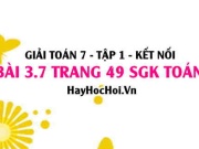 Bài 3.7 SGK Toán 7 tập 1 Kết nối tri thức